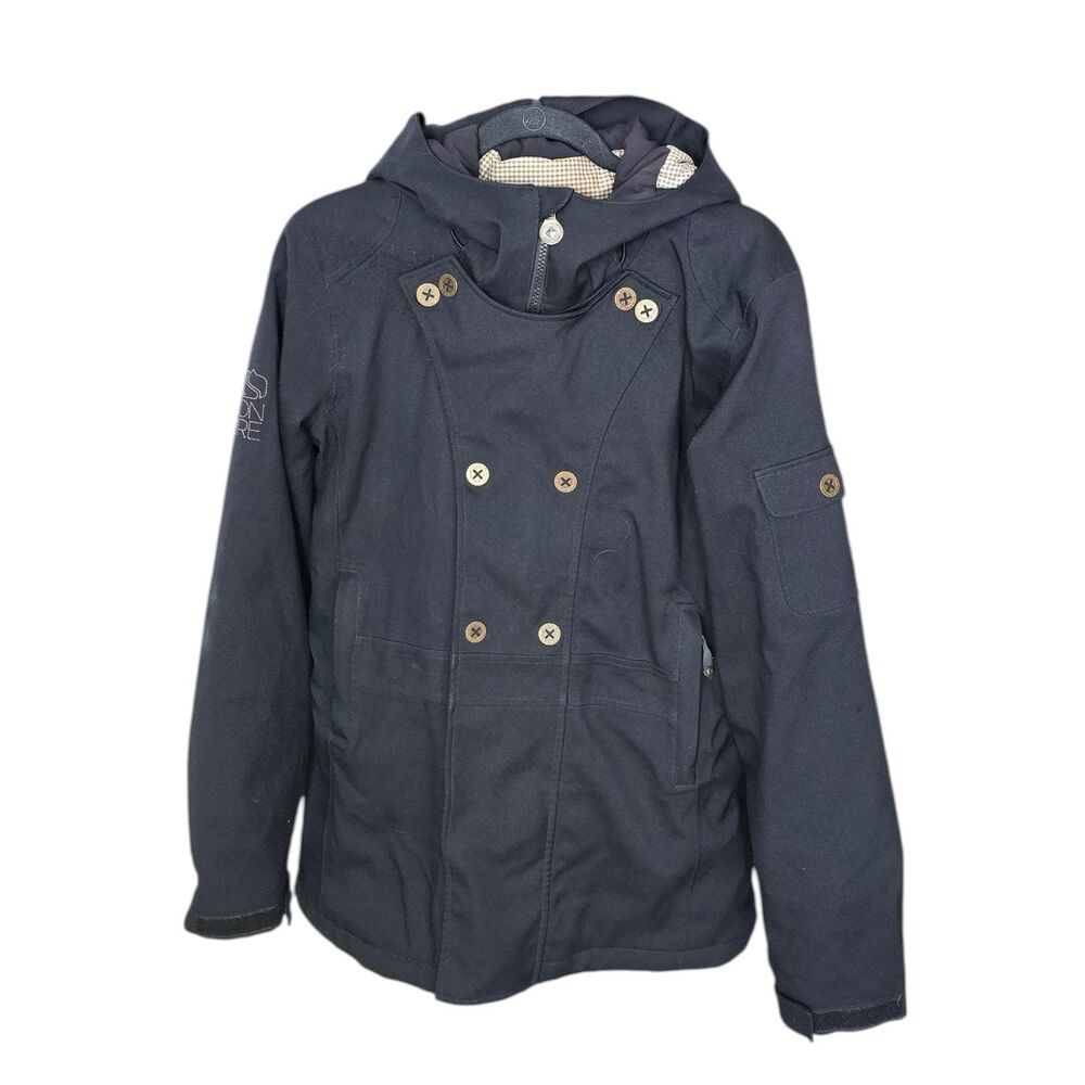 Bonfire Taylor Snowboarding Jacket Black 20K Waterproof Y2K Women's Large